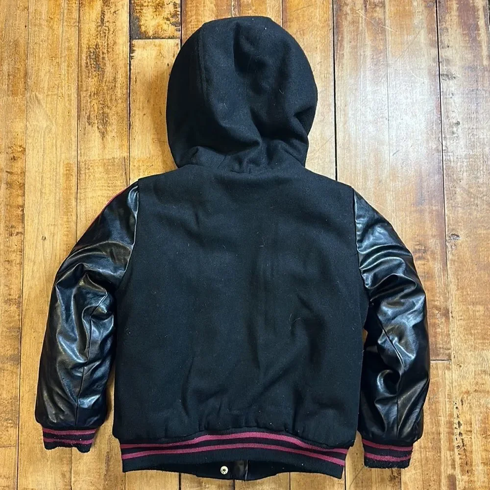 ENYCE NY Jacket size 6 varsity jacket black unisex Letterman 90s Y2K streetwear